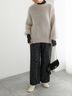 フリンジジャカードワイドパンツ(オフホワイト/ブラック)|Te chichi(テチチ)通販