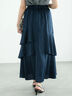 アシンメトリーティアードロングスカート(グレー/ブラウン/ネイビー)|Te chichi(テチチ)通販