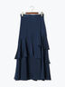 アシンメトリーティアードロングスカート(グレー/ブラウン/ネイビー)|Te chichi(テチチ)通販