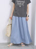メタリックサテンスカート(シルバー/ブルー/ブロンズ)|Samansa Mos2 blue(サマンサモスモス ブルー)通販