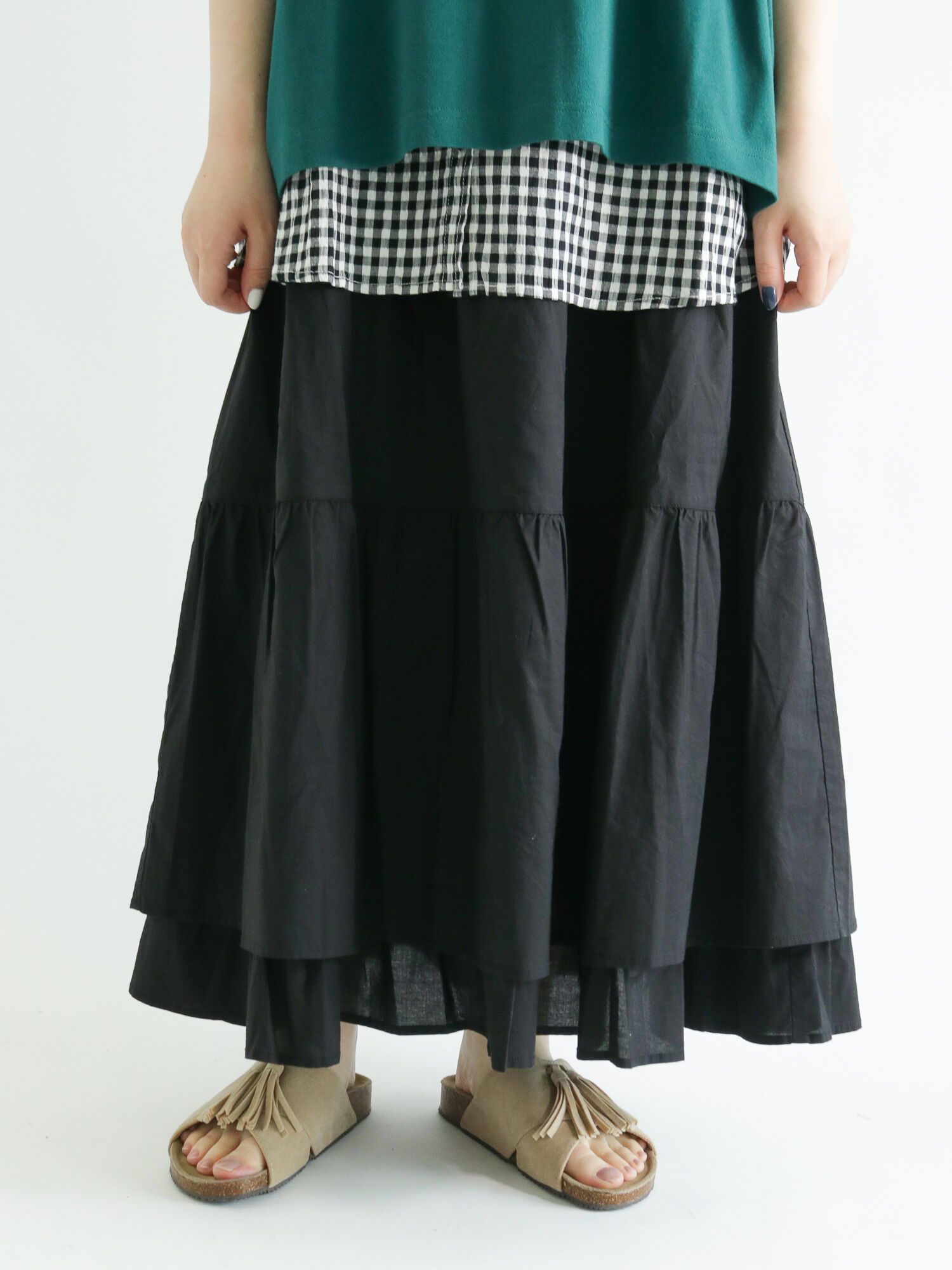 裾ティアードスカート（ボトムス/スカート）｜Samansa Mos2（サマンサ