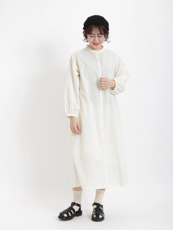 イージーケア+UVカット】お手入れラクラクシャツワンピ（ワンピース  