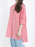 バンドカラー七分袖シャツ（ピンク）｜Samansa Mos2（サマンサ モスモス）通販