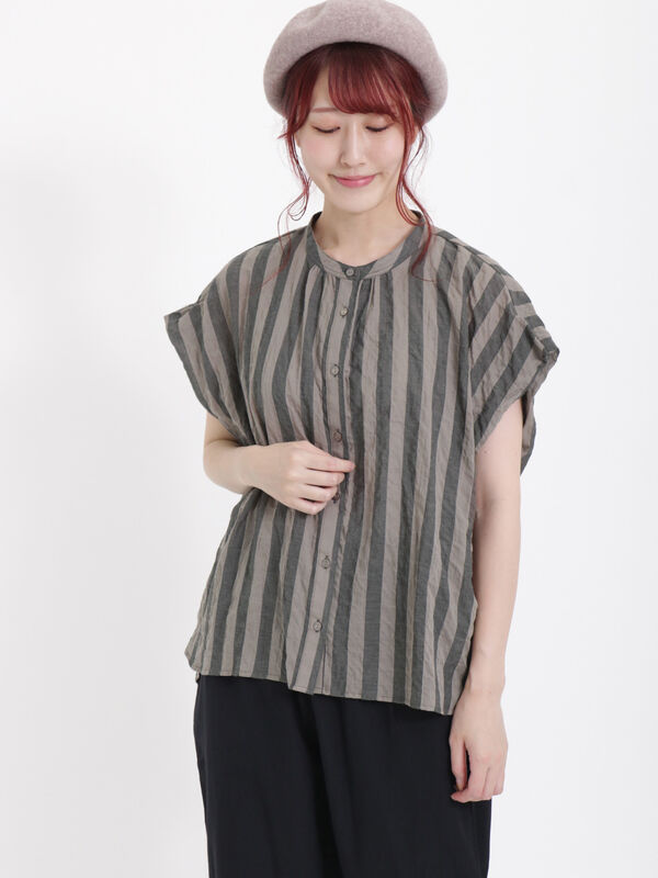 【限定品】 バンドカラーブラウス（トップス/シャツ・ブラウス）【セール トップス