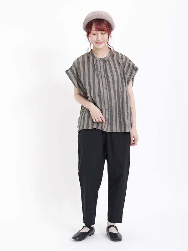 期間限定30％OFF! バンドカラーブラウス（トップス/シャツ・ブラウス）【セール シャツ+ブラウス(長袖+七分)