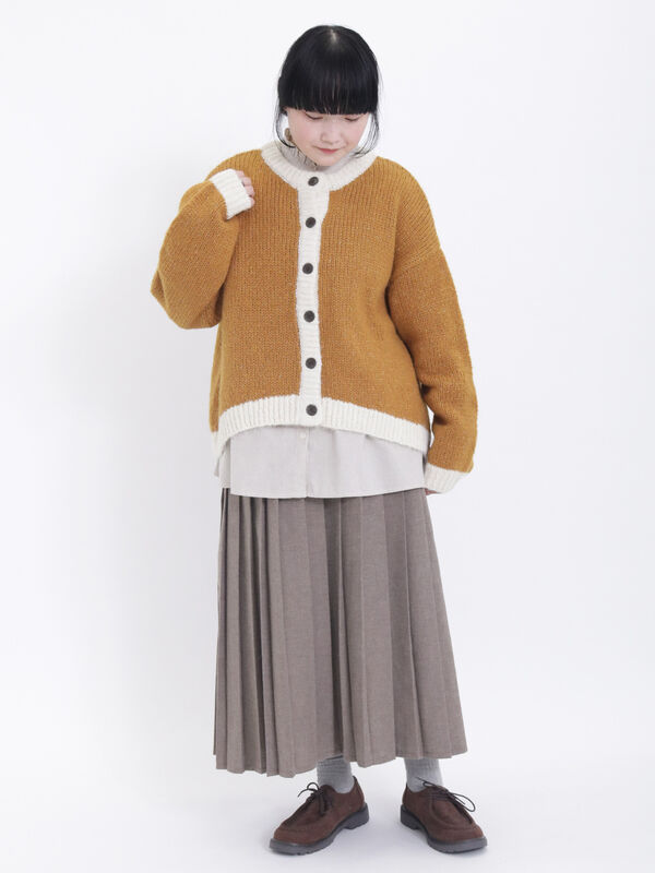 かずっこ★新品★ｓｍ2★きなり＊バイカラークルーネックカーディガン バイカラークルーネックカーディガン（その他/その他）【セール