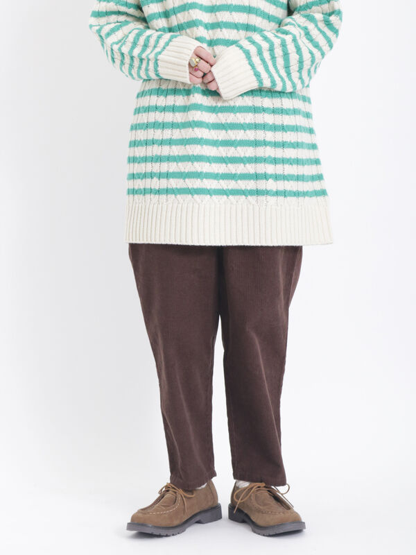 MAVUNO マヴーノ　サマーコーデュロイテーパードパンツ　ブルー MAVUNO マヴーノ サマーコーデュロイテーパードパンツ ブルー MAVUNO