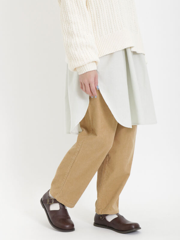 MAVUNO マヴーノ　サマーコーデュロイテーパードパンツ　ブルー コーデュロイテーパードパンツ（ボトムス/パンツ）【セール】｜Samansa