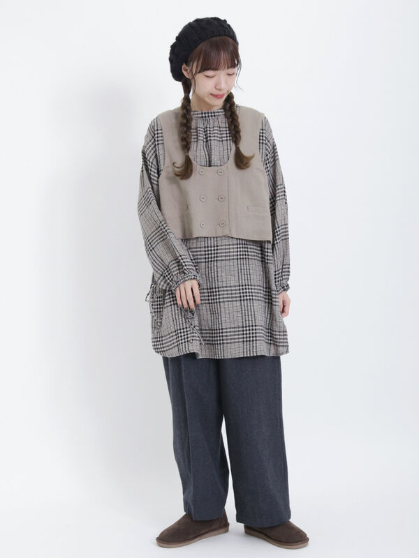 WaterlessLinen】前後着リボンチュニック（トップス/チュニック  