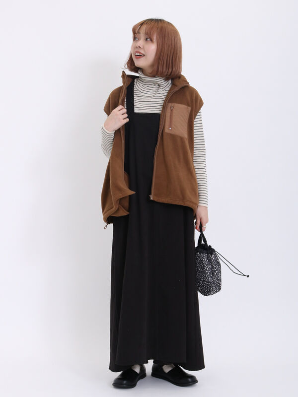 ◎フリースジップベスト（アウター/ベスト）【セール】｜Samansa Mos2