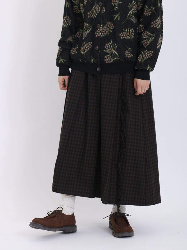 帯電防止】フリンジプリーツスカート（ボトムス/スカート）【セール