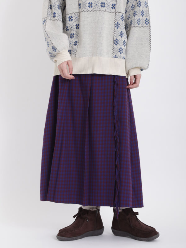 帯電防止】フリンジプリーツスカート（ボトムス/スカート）【セール