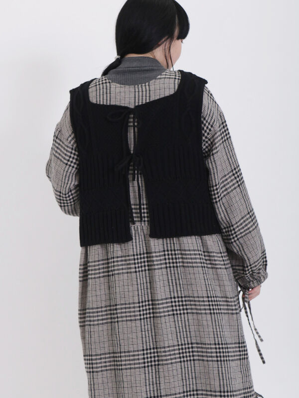 【専用】IIS21様 柄編み2WAYニットビスチェ（アウター/ベスト）【セール】｜Samansa