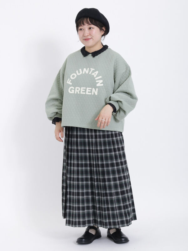 【美品】LOUNGE LIZARD フロッキーロゴプリント スウェット キルティングフロッキーロゴプリントスウェット（トップス