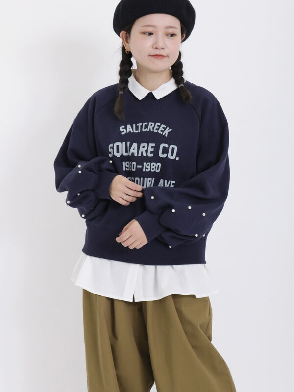 Marmors ロゴスウェット ガーベラロゴスウェット(ONE SIZE ブルー): トップス｜Right-on