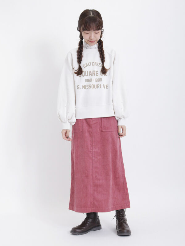 パール付ロゴスウェット（トップス/カットソー）【セール】｜Samansa