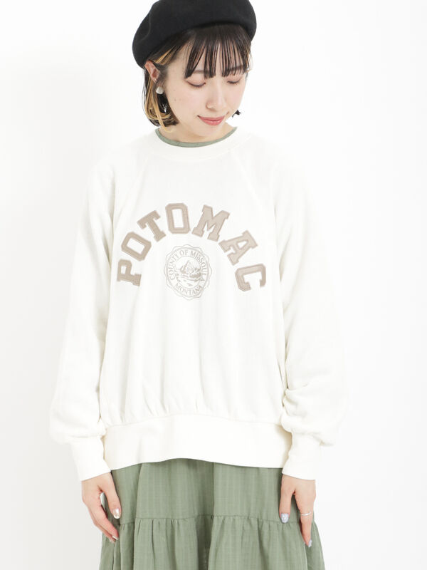 飛び裏毛アップリケロゴスウェット（トップス/ニット・セーター