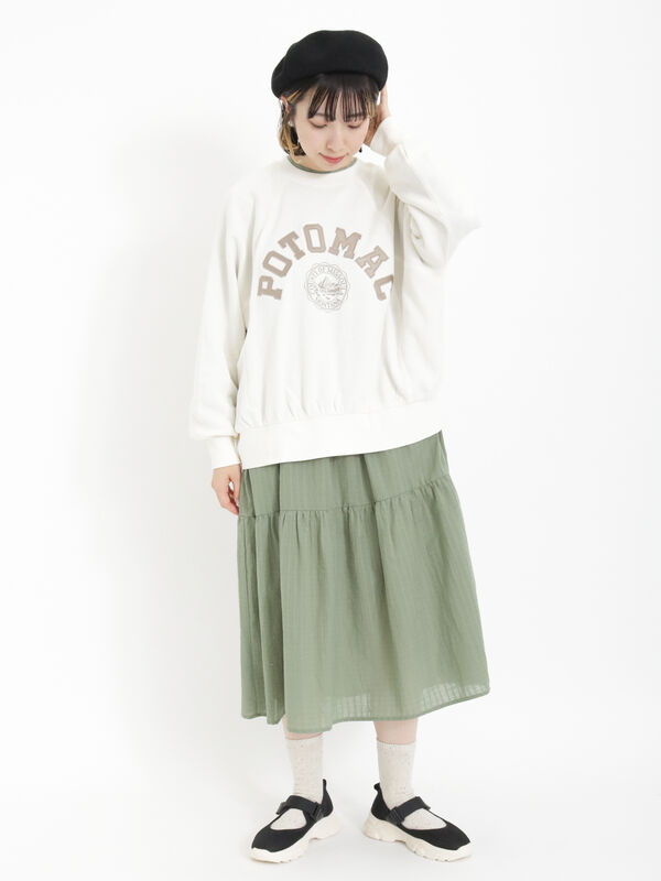 飛び裏毛アップリケロゴスウェット（トップス/ニット・セーター