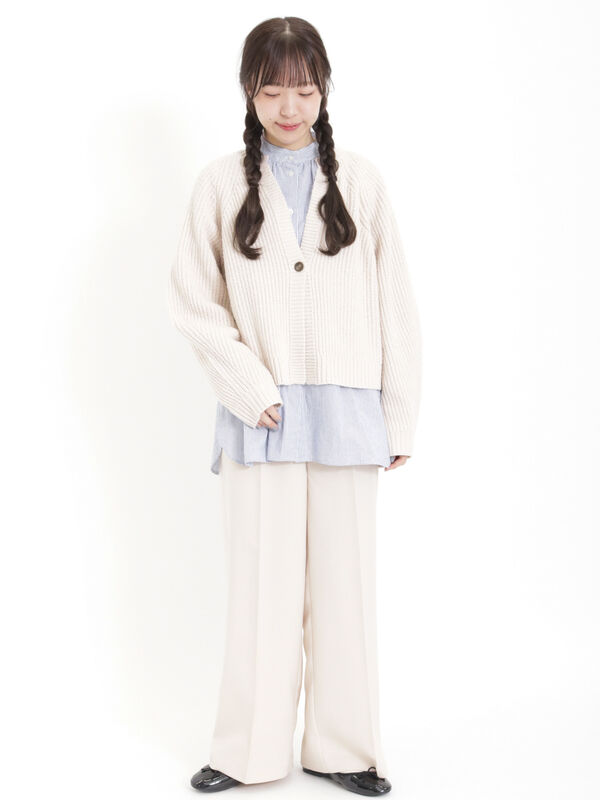 FORSOMEONE 短丈 カーディガン 畦編みショート丈カーディガン（トップス/カーディガン）【セール