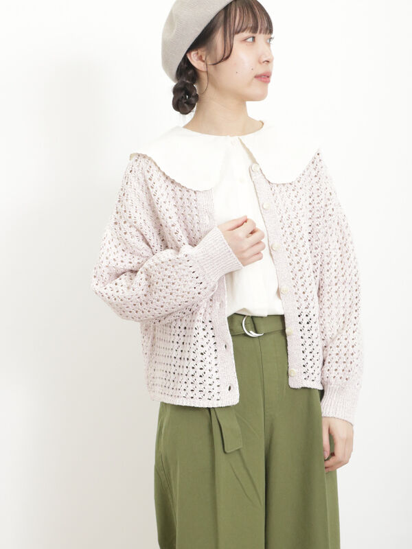 カラーテープヤーン前後2WAYボレロ（トップス/カーディガン）【セール