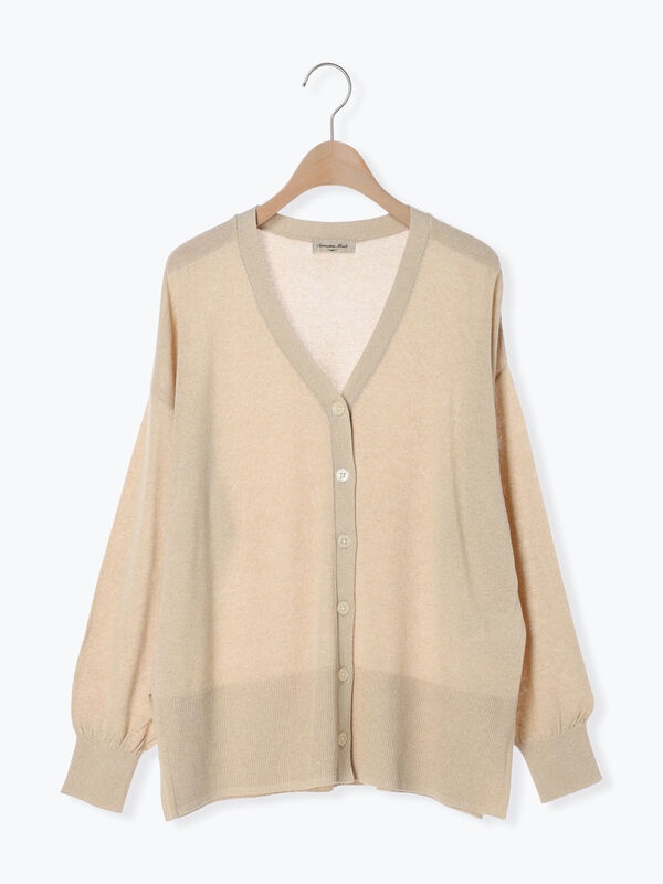 UV・マシンウォッシャブル】ゆるVネックカーディガン（トップス