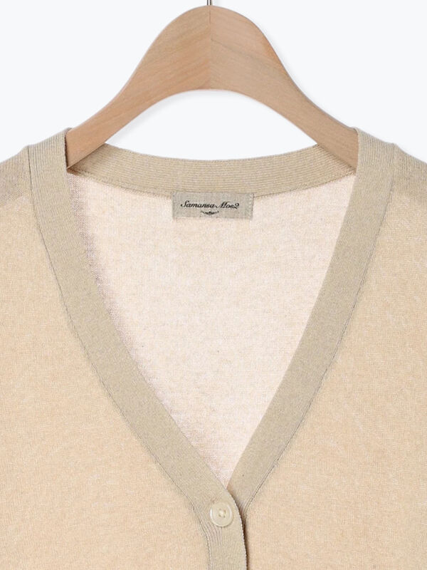 UV・マシンウォッシャブル】ゆるVネックカーディガン（トップス