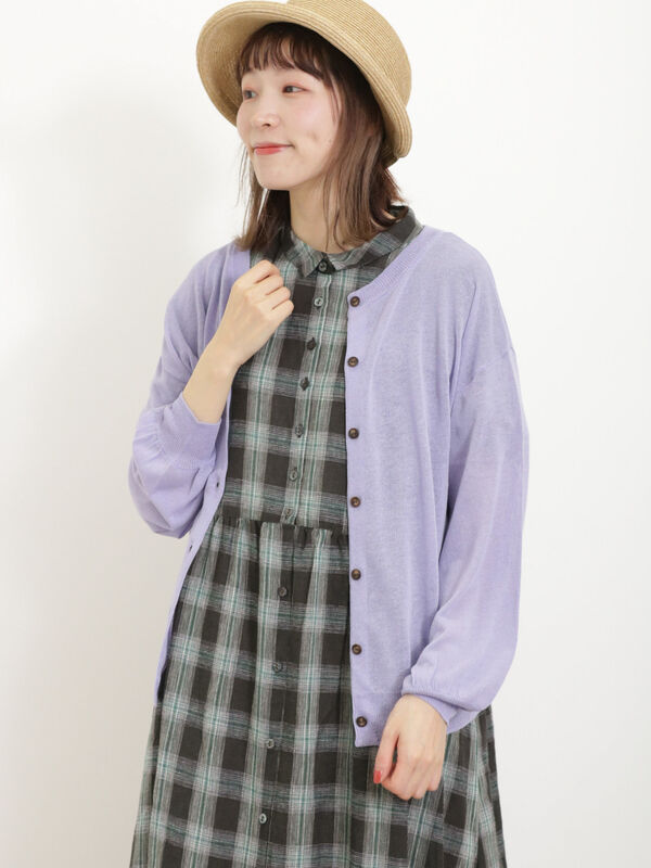 マシンウォッシャブル】前後着2WAYカーディガン（トップス