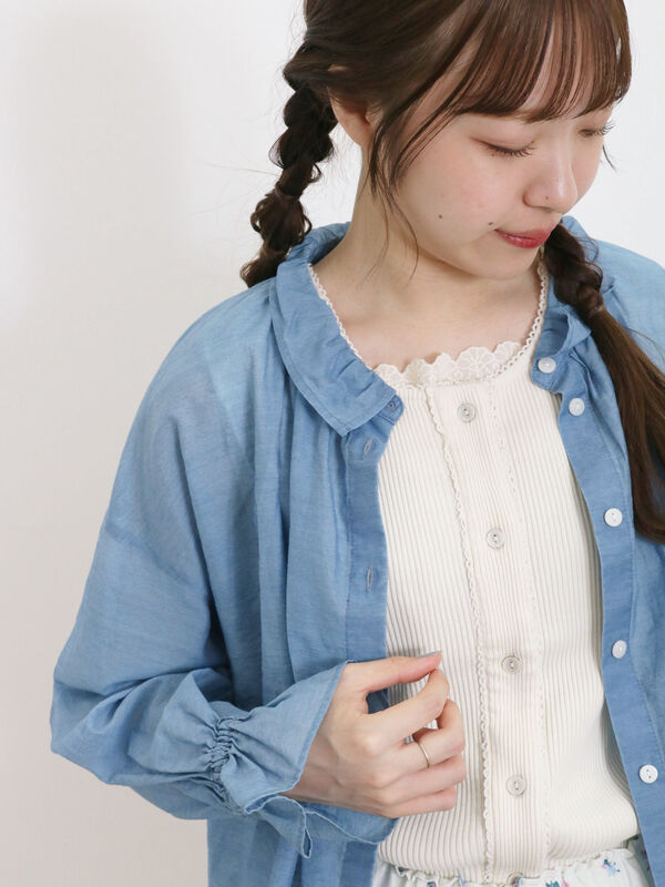 テレコ前あきノースリーブ（トップス/カットソー）【セール】｜Samansa