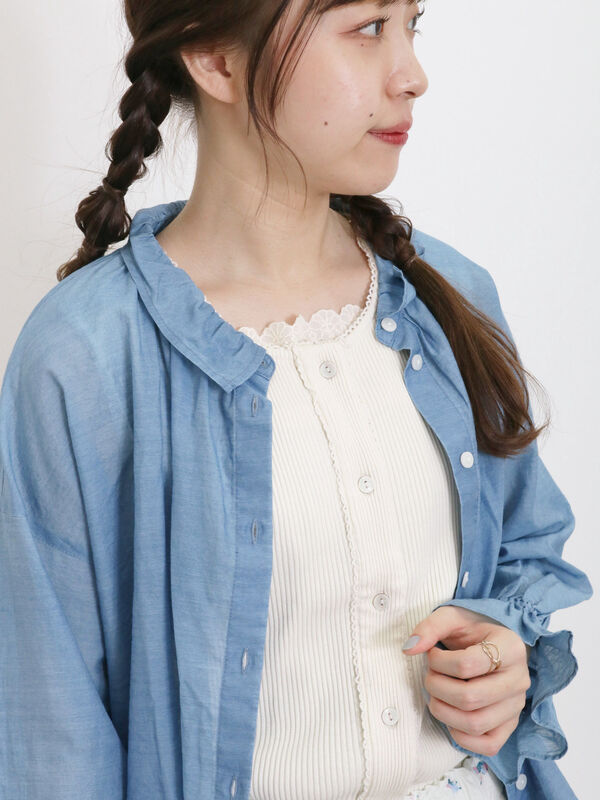 テレコ前あきノースリーブ（トップス/カットソー）【セール】｜Samansa