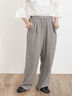【Lサイズ WEB限定】【接触冷感・UVカット】レーヨン麻ストレートパンツ（チャコールグレー/ベージュ/モカ/ブルー）｜Samansa Mos2（サマンサ モスモス）通販