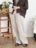 【Lサイズ WEB限定】【接触冷感・UVカット】レーヨン麻ストレートパンツ（チャコールグレー/ベージュ/モカ/ブルー）｜Samansa Mos2（サマンサ モスモス）通販