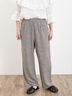 【Lサイズ WEB限定】【接触冷感・UVカット】レーヨン麻ストレートパンツ（チャコールグレー/ベージュ/モカ/ブルー）｜Samansa Mos2（サマンサ モスモス）通販