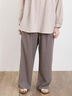 【Lサイズ WEB限定】【接触冷感・UVカット】レーヨン麻ストレートパンツ（チャコールグレー/ベージュ/モカ/ブルー）｜Samansa Mos2（サマンサ モスモス）通販
