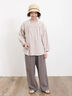 【Lサイズ WEB限定】【接触冷感・UVカット】レーヨン麻ストレートパンツ（チャコールグレー/ベージュ/モカ/ブルー）｜Samansa Mos2（サマンサ モスモス）通販