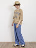 【Lサイズ WEB限定】【接触冷感・UVカット】レーヨン麻ストレートパンツ（チャコールグレー/ベージュ/モカ/ブルー）｜Samansa Mos2（サマンサ モスモス）通販