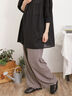【Lサイズ WEB限定】【接触冷感・UVカット】レーヨン麻ストレートパンツ（チャコールグレー/ベージュ/モカ/ブルー）｜Samansa Mos2（サマンサ モスモス）通販