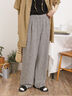 【Lサイズ WEB限定】【接触冷感・UVカット】レーヨン麻ストレートパンツ（チャコールグレー/ベージュ/モカ/ブルー）｜Samansa Mos2（サマンサ モスモス）通販
