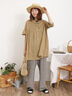 【Lサイズ WEB限定】【接触冷感・UVカット】レーヨン麻ストレートパンツ（チャコールグレー/ベージュ/モカ/ブルー）｜Samansa Mos2（サマンサ モスモス）通販