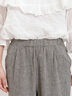 【Lサイズ WEB限定】【接触冷感・UVカット】レーヨン麻ストレートパンツ（チャコールグレー/ベージュ/モカ/ブルー）｜Samansa Mos2（サマンサ モスモス）通販