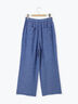 【Lサイズ WEB限定】【接触冷感・UVカット】レーヨン麻ストレートパンツ（チャコールグレー/ベージュ/モカ/ブルー）｜Samansa Mos2（サマンサ モスモス）通販