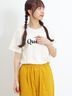 【オーガニックコットン】ロゴプリントTシャツ（オフホワイト/ネイビー/パープル/キナリ）｜Samansa Mos2（サマンサ モスモス）通販