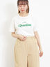 【オーガニックコットン】ロゴプリントTシャツ（オフホワイト/ネイビー/パープル/キナリ）｜Samansa Mos2（サマンサ モスモス）通販