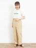【オーガニックコットン】ロゴプリントTシャツ（オフホワイト/ネイビー/パープル/キナリ）｜Samansa Mos2（サマンサ モスモス）通販