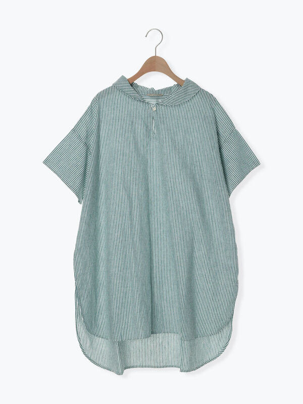 クールコットン】柄アソートスキッパーチュニック（トップス