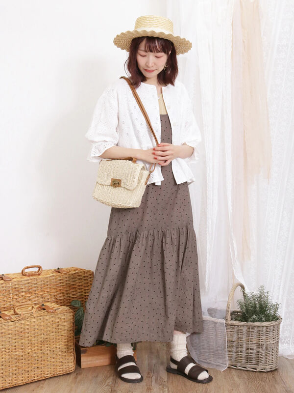 抗菌防臭】前後2way清楚なティアードキャミワンピ（ワンピース