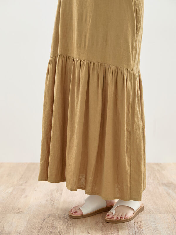 抗菌防臭】前後2way清楚なティアードキャミワンピ（ワンピース