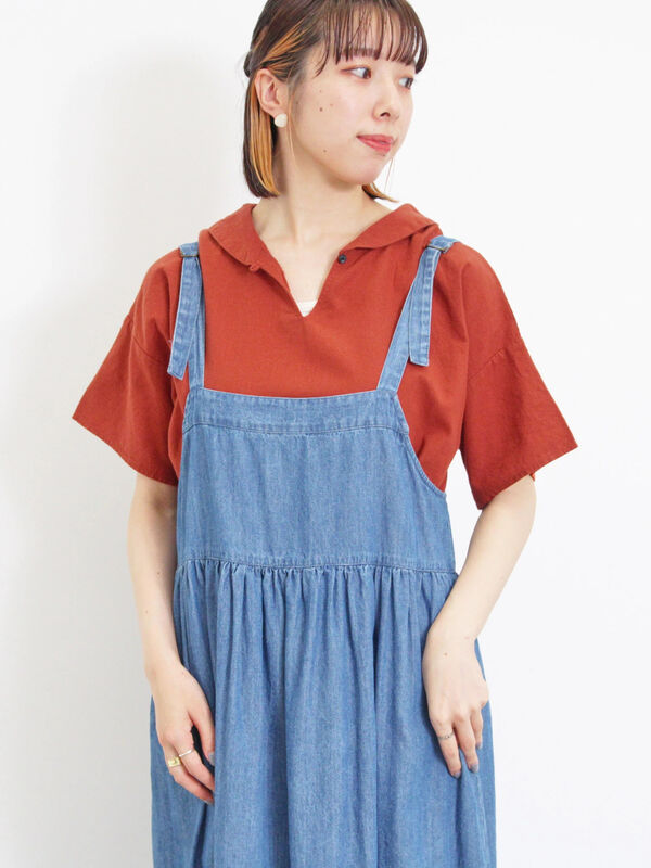 クールコットン】柄アソートスキッパーチュニック（トップス