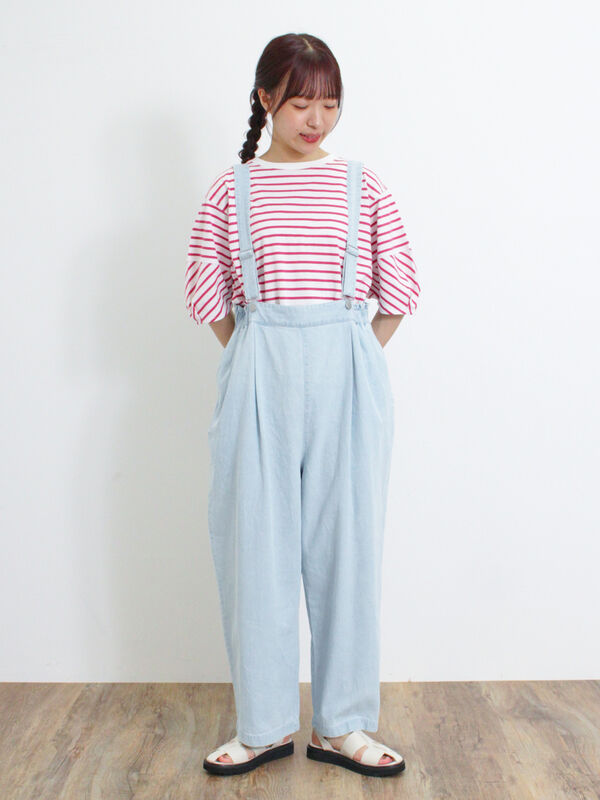 ボーダーコクーンスリーブTシャツ（トップス/ニット・セーター