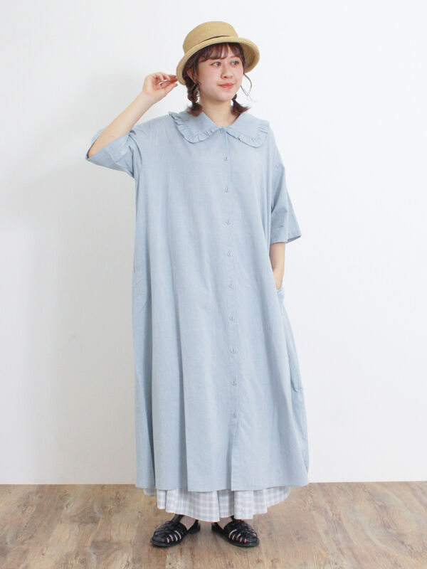 ◎ビッグ襟ワンピース（ワンピース/ワンピース）【セール】｜Samansa