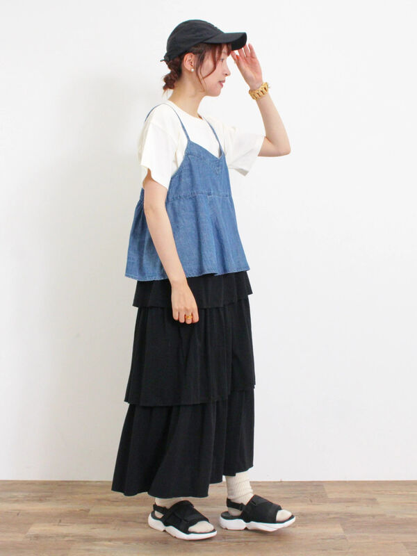 デニム/ツイルビスチェ（アウター/ベスト）【セール】｜Samansa Mos2